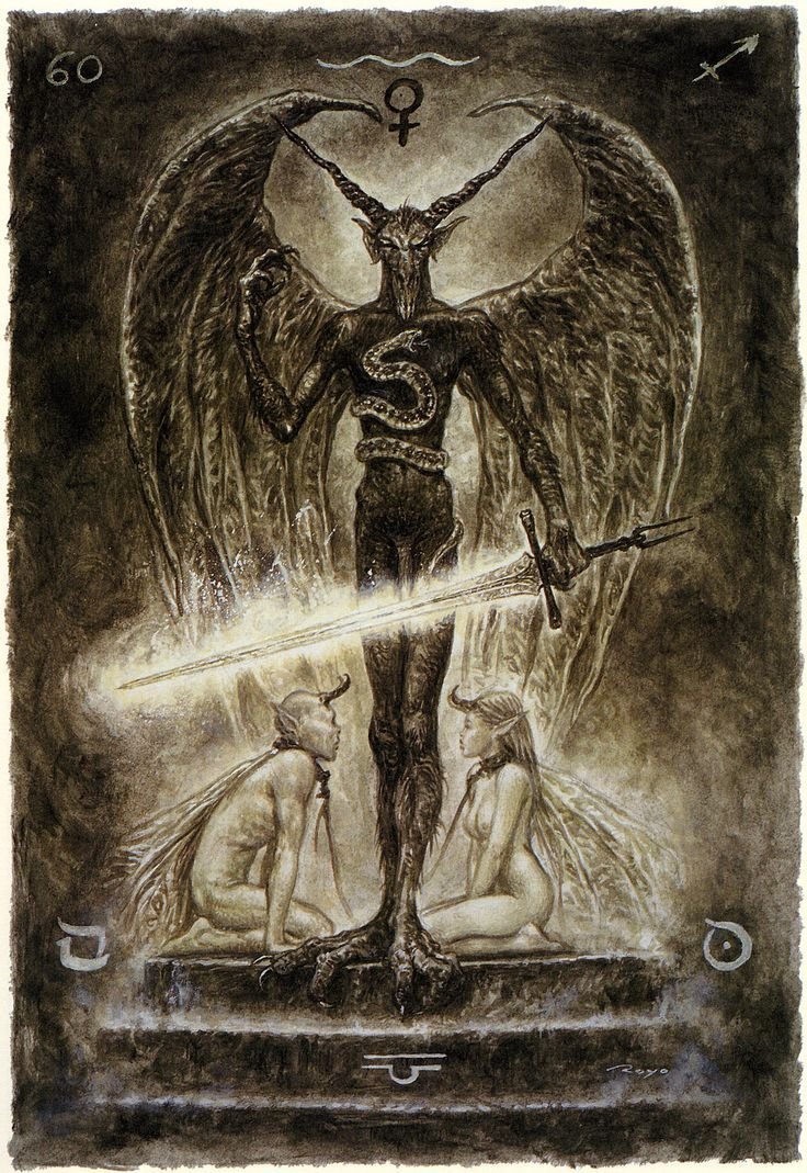 Карта дьявол Таро Уэйта