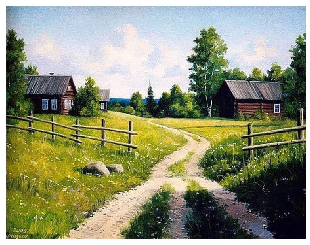 Художник Сергей Курицын деревня лето