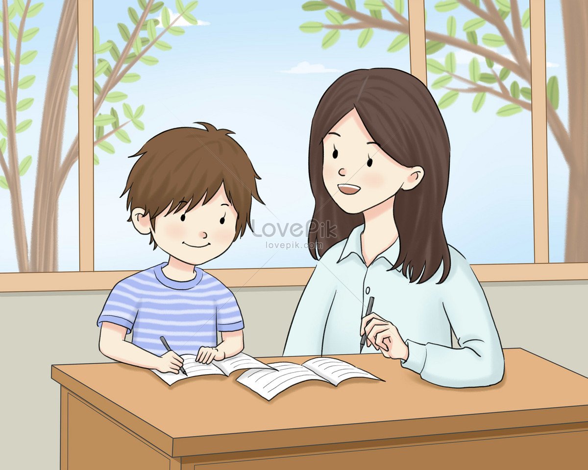 Беседа с учениками рисунок