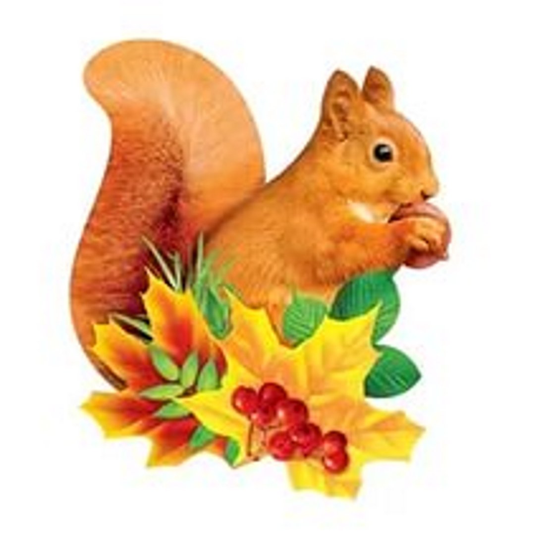 Сказочная Белочка на белом фоне