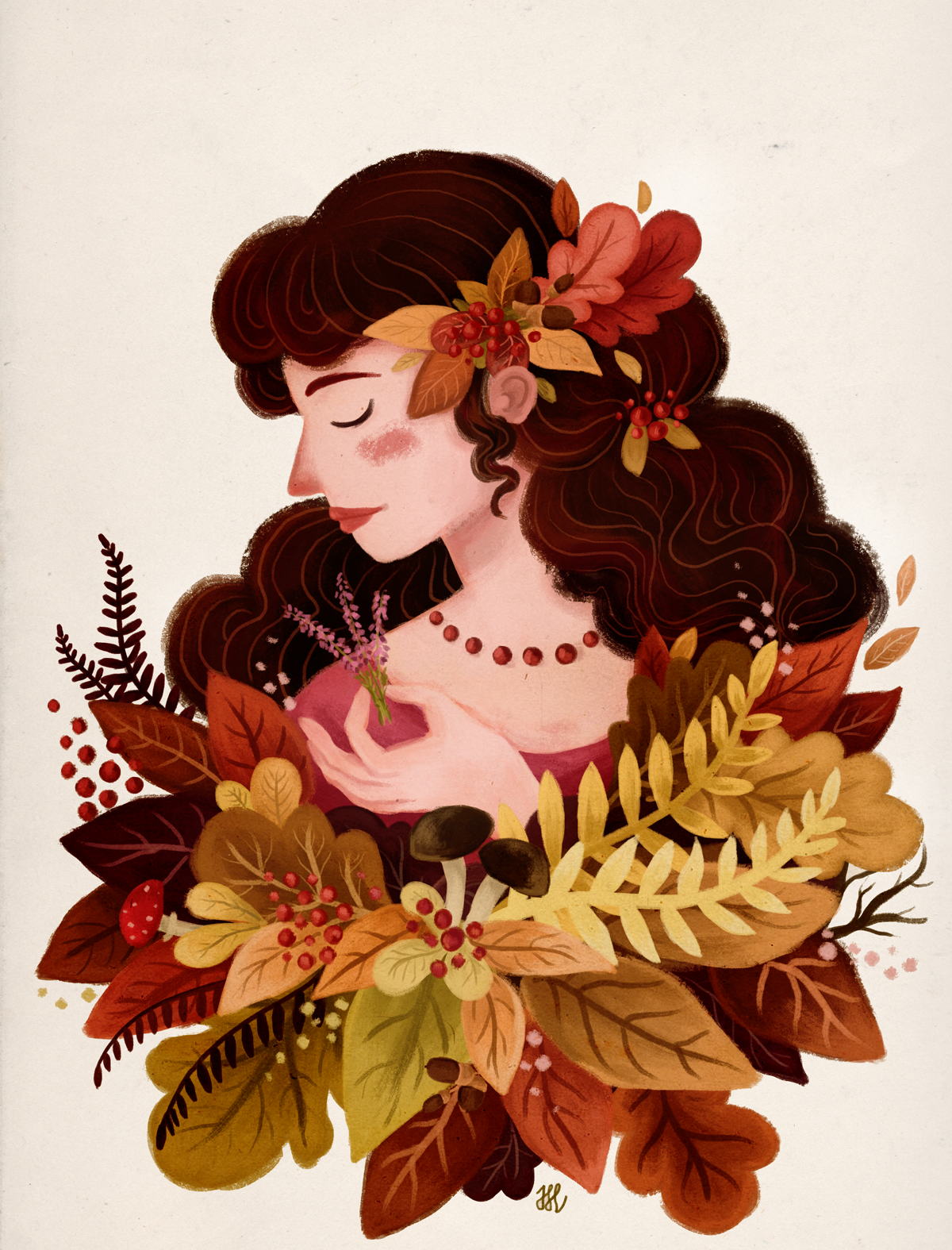 Фея осени вектор