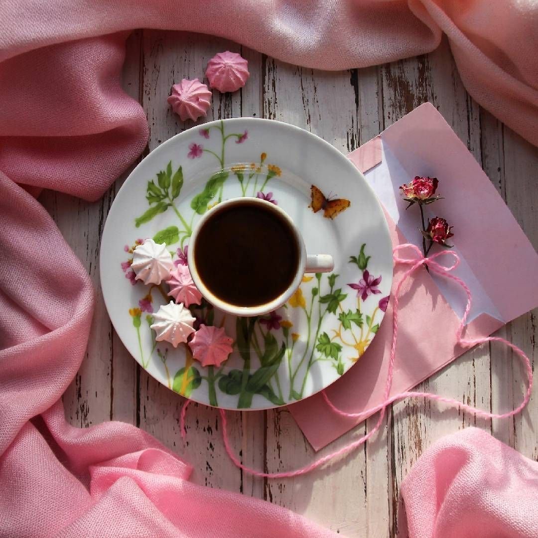 Кофе и цветы