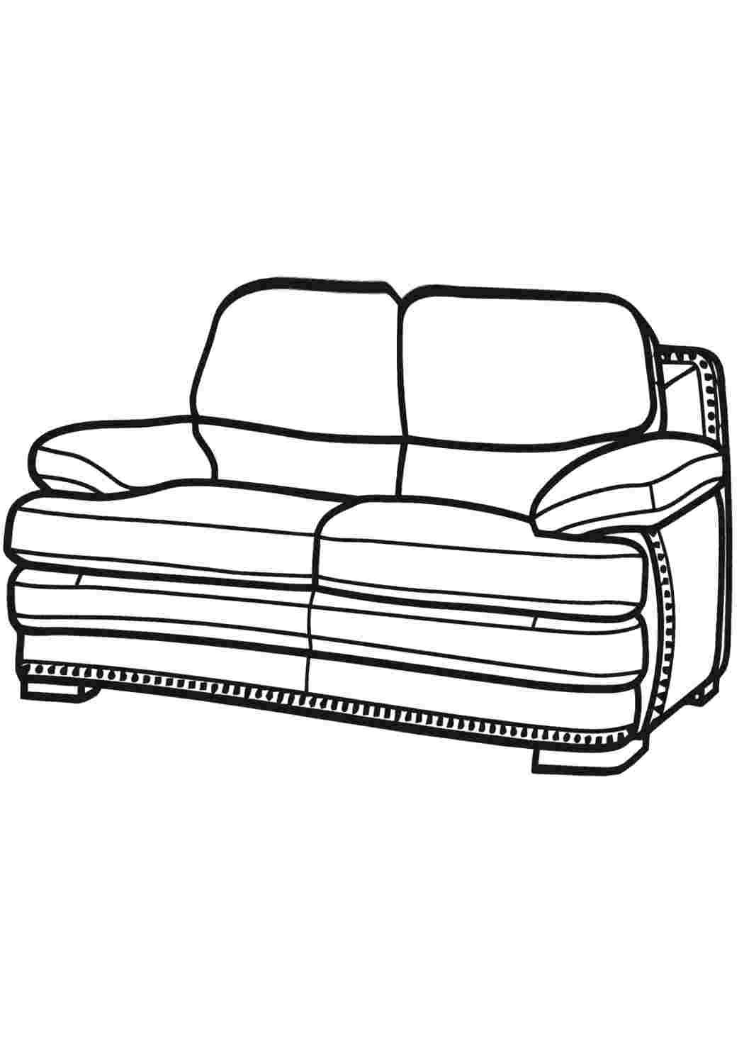 Раскраска диван