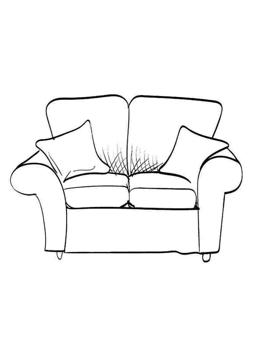 Раскраска диван