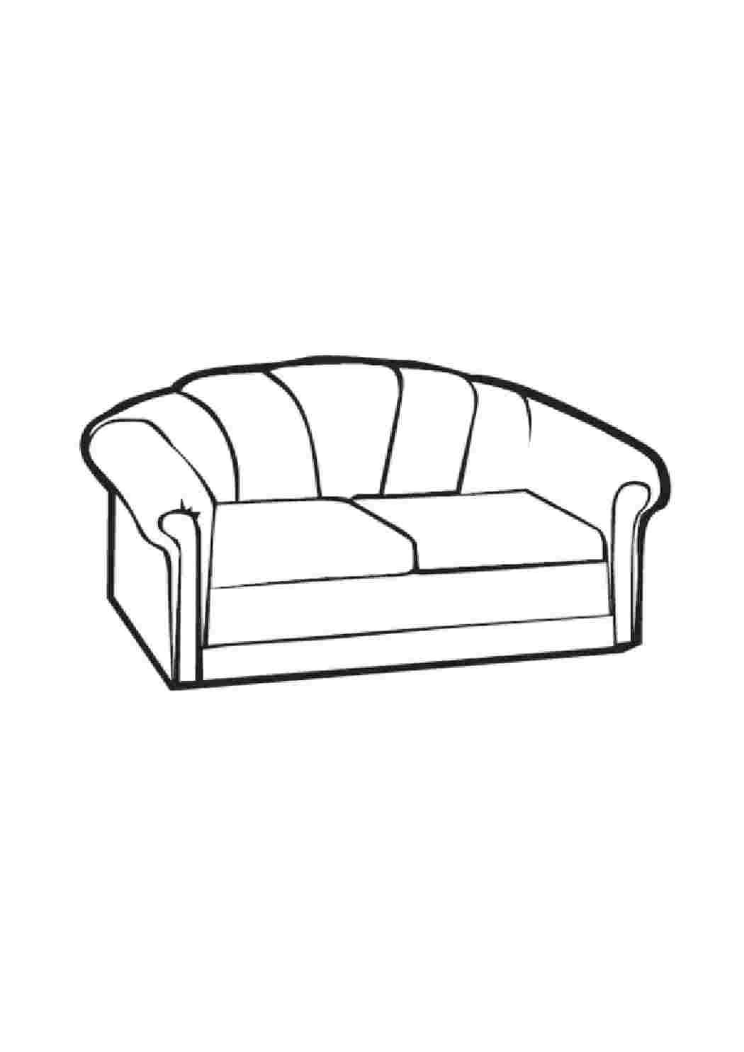 Раскраска диван
