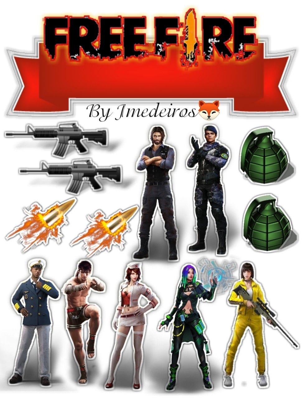 Фри фаер топперы на торт