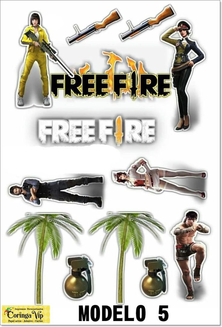 Топпер на торт фри фаер