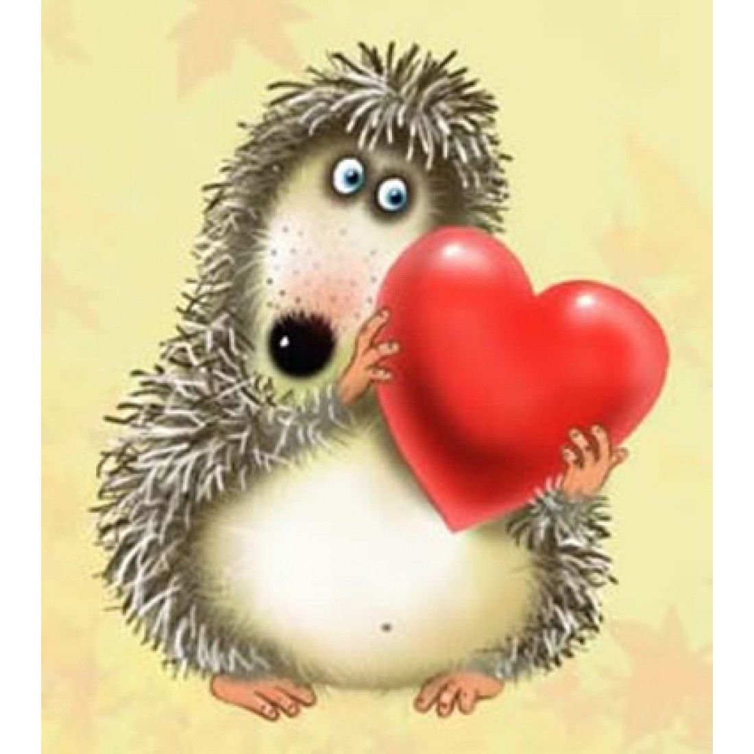 Поздравительные открытки с ежиками