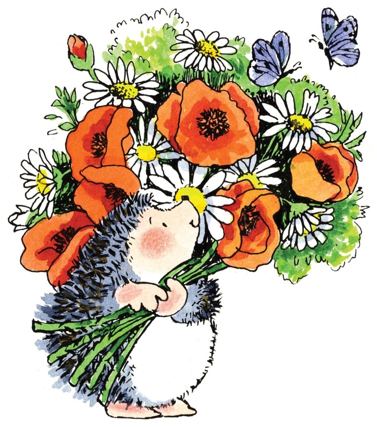 Открытки с ежиками