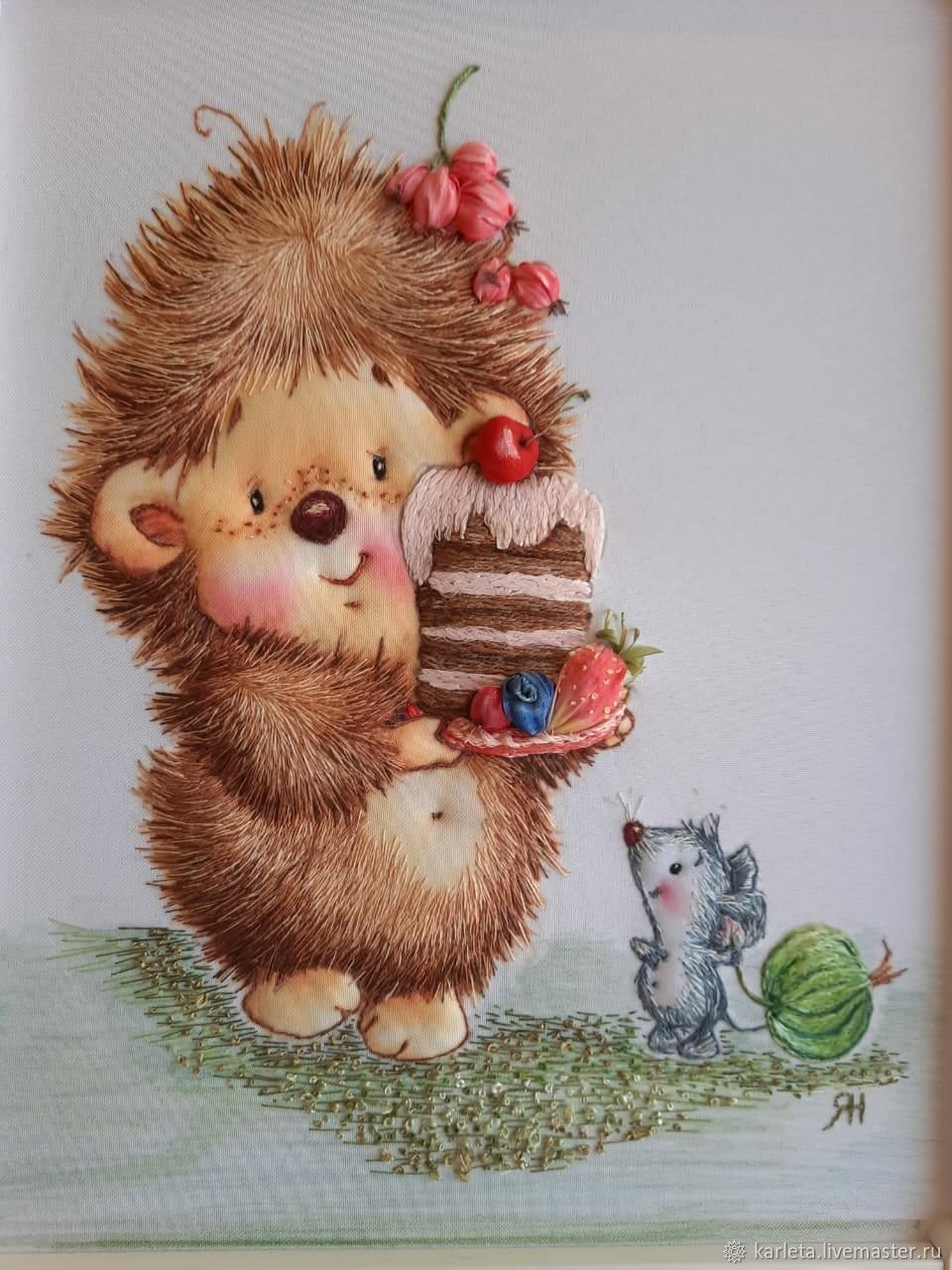 Советские открытки с ежиками