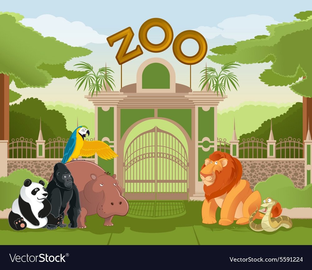 Ворота в зоопарк мультяш