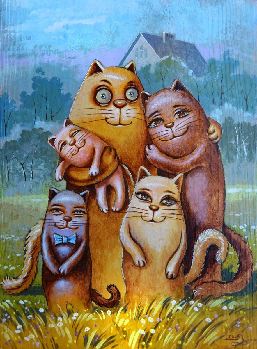 Павел Кульша художник коты