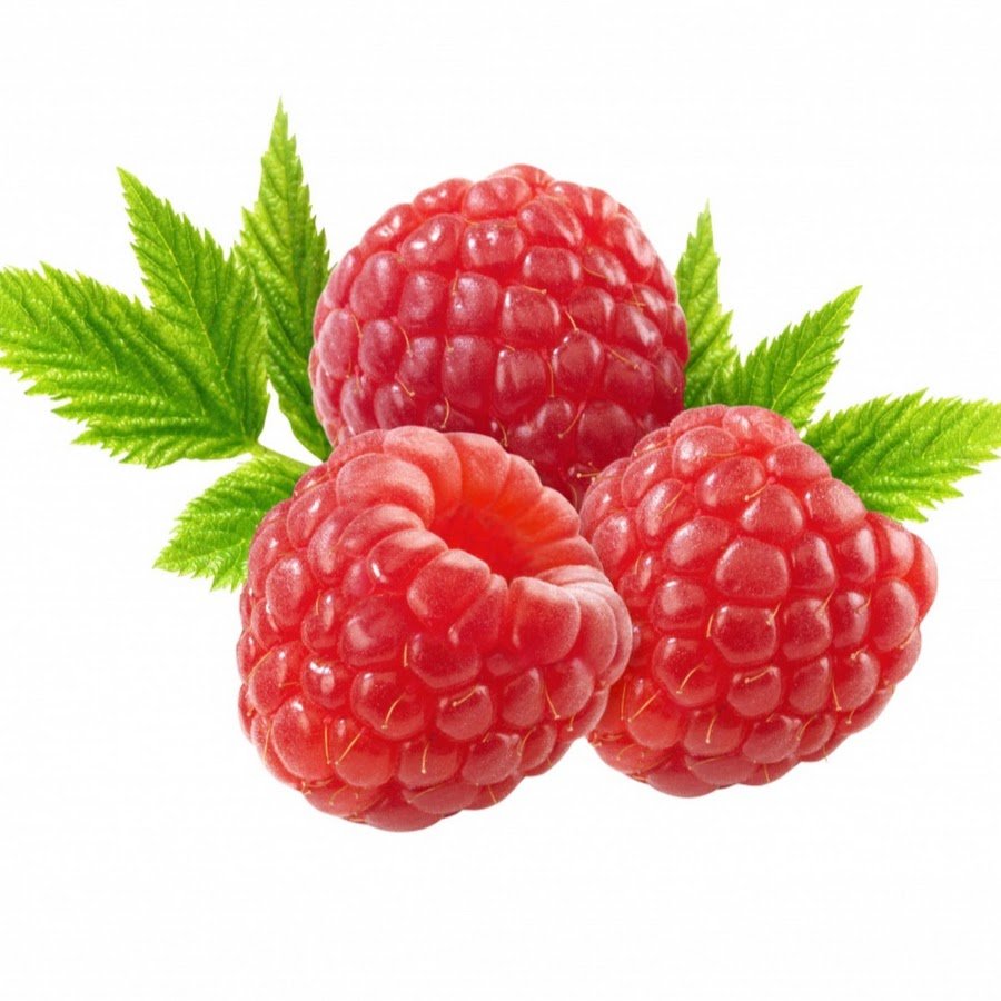 Малина на белом фоне