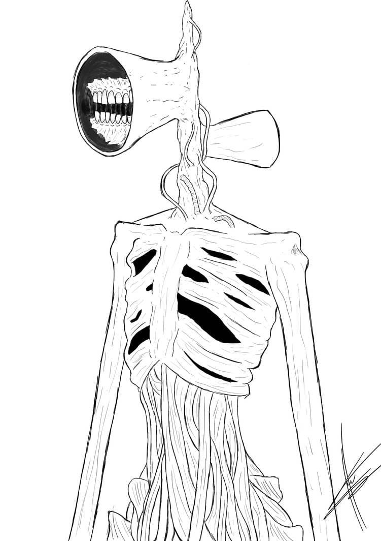 Рисунок сиреноголовый для срисовки