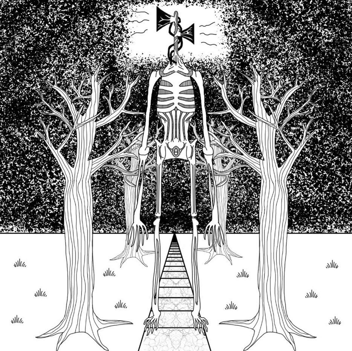 Слендермен раскраска