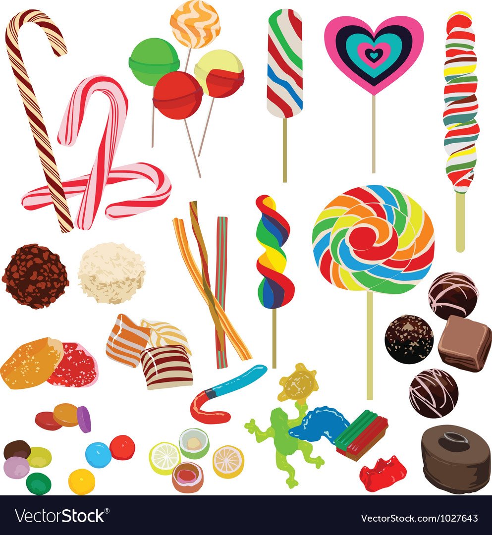 Разные конфеты рисунок