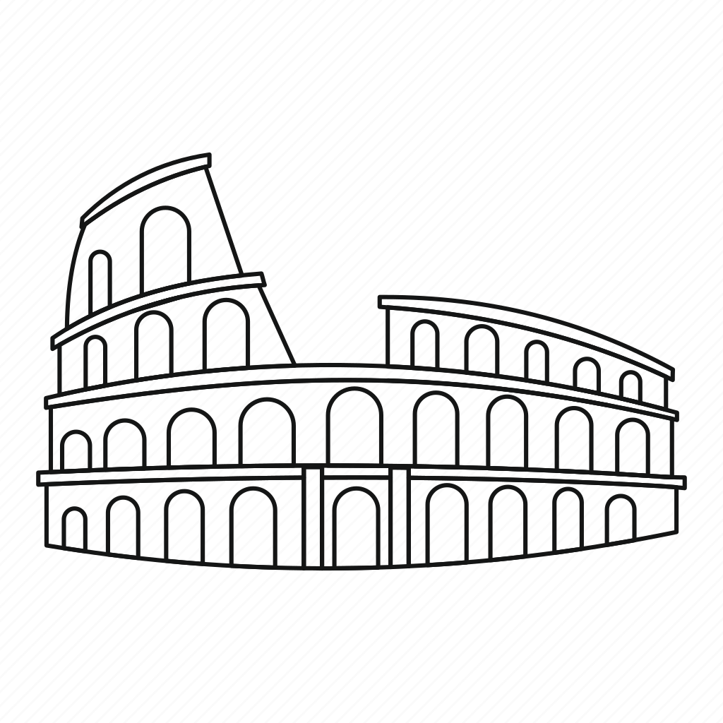 Рим Рим амфитеатр Колизей раскраска