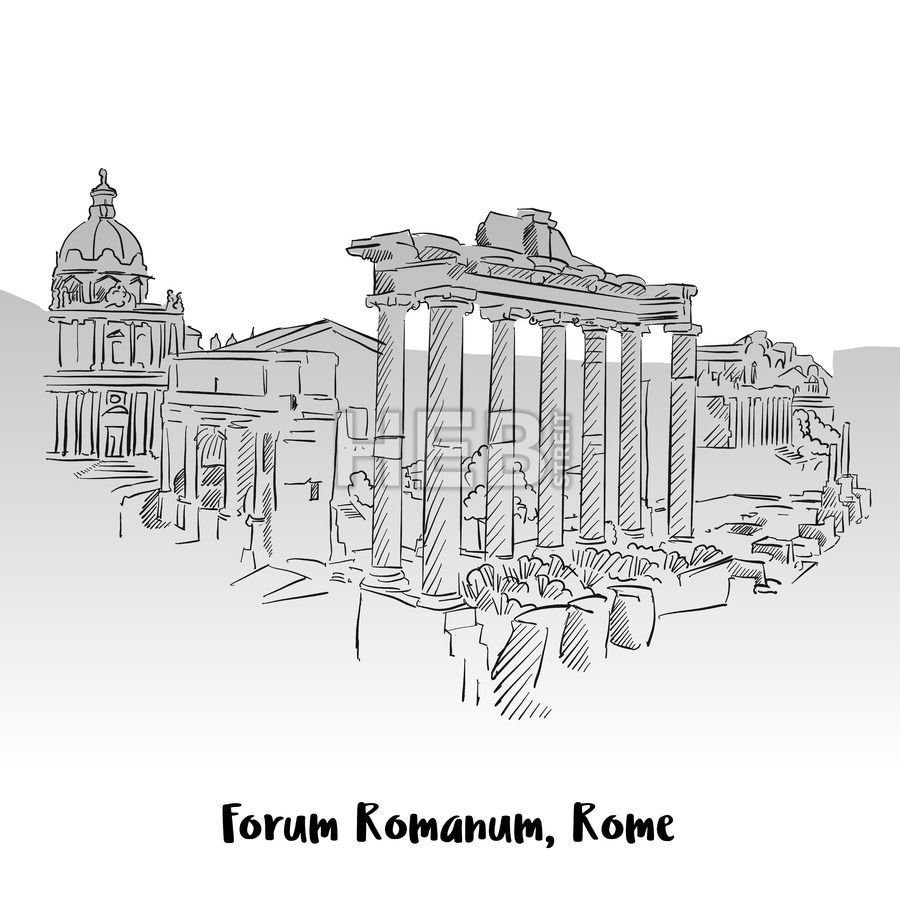 Римский форум Графика