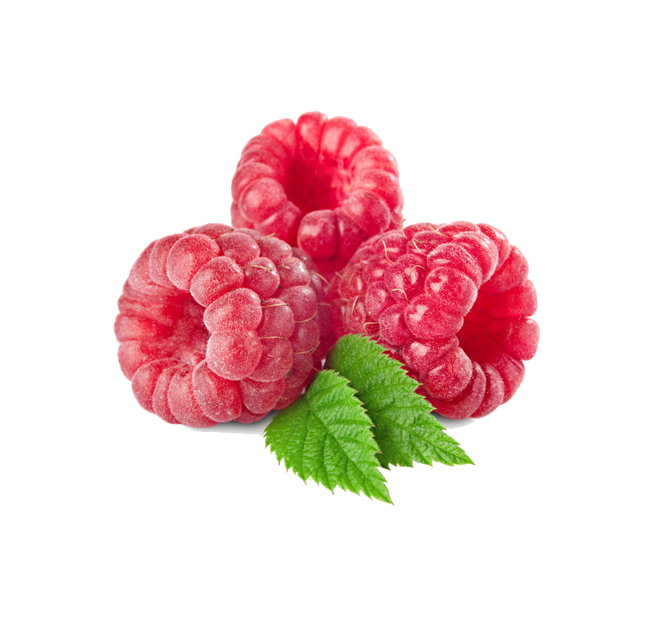 Малина на белом фоне