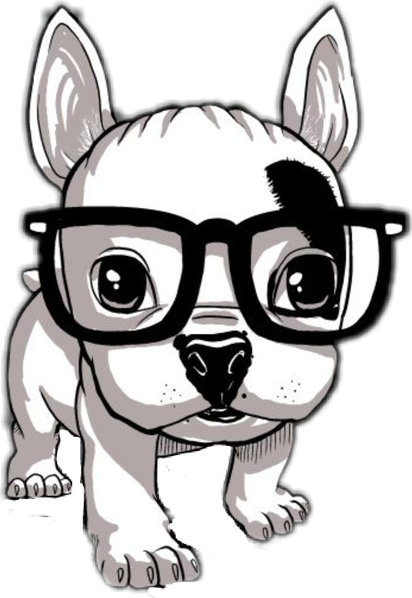 Картинки для срисовки французский бульдог
