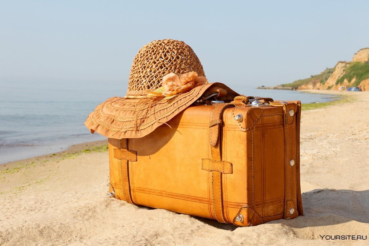 Отдыхающие с чемоданами
