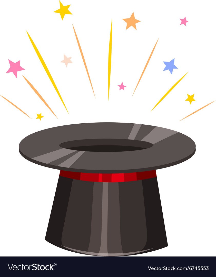 Шляпа фокусника в верх