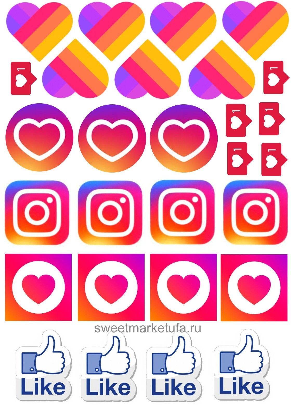 Соцсети сахарная печать