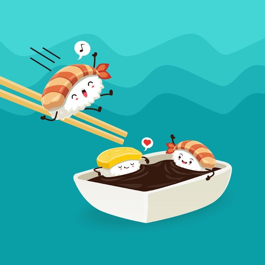 Девушка с роллами