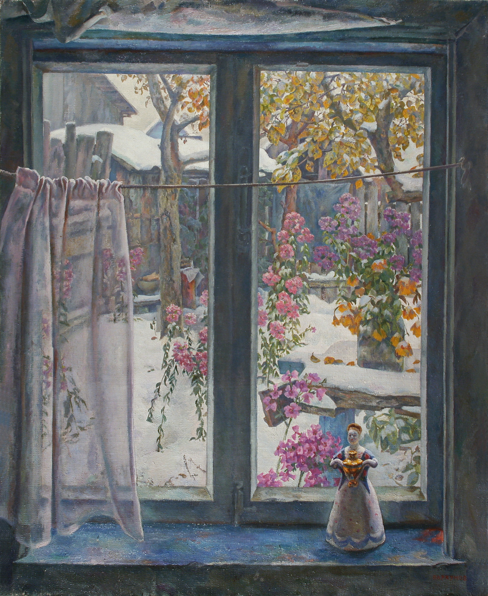 Окно в деревенском доме