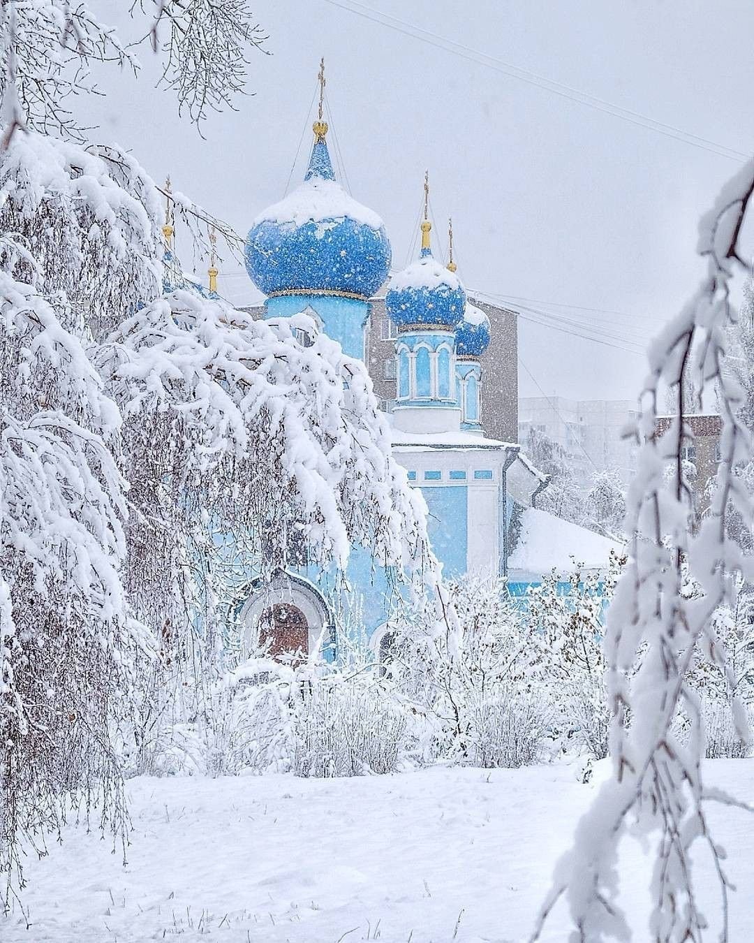 Успенская Церковь Воронеж зимой