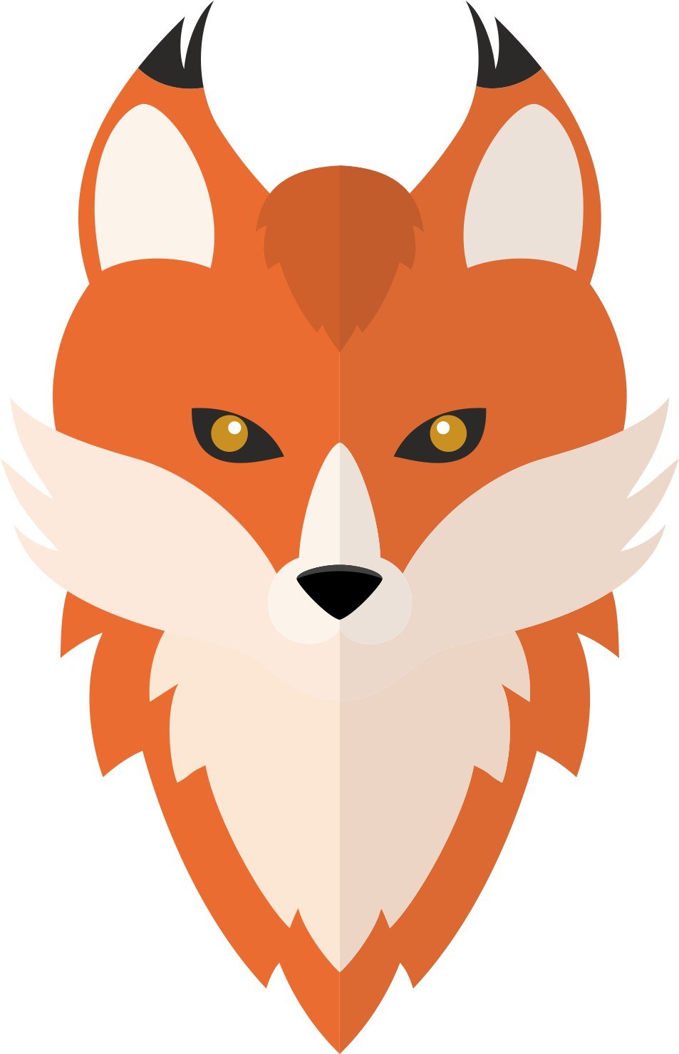 Стилизованная морда лисы