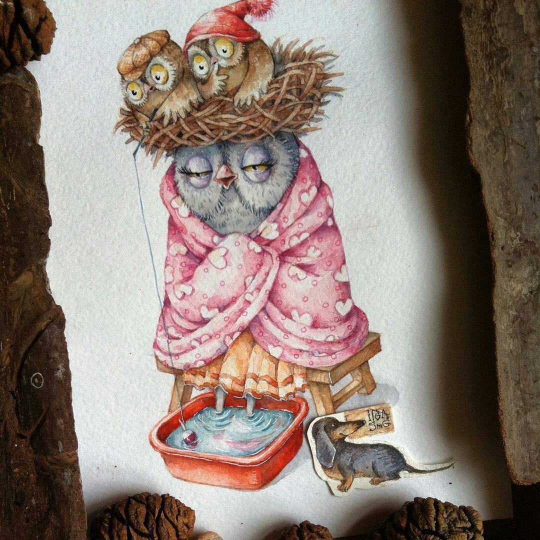 Сова иллюстрация