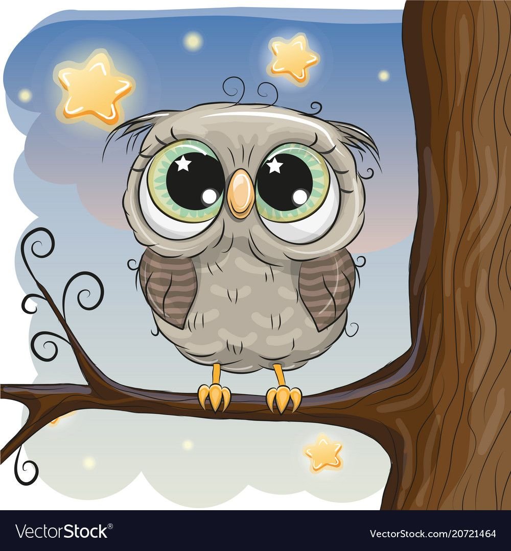 Совенок с кофе