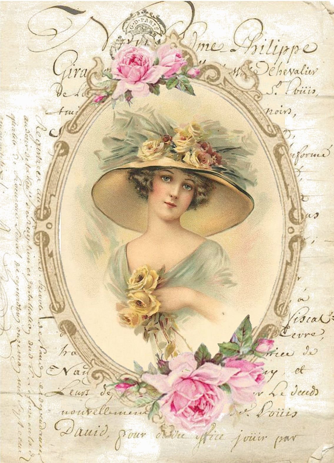 Декупаж Винтажные дамы