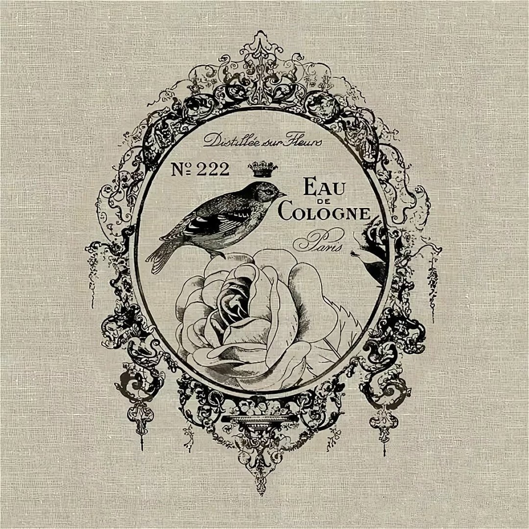 Винтажные этикетки для декупажа черно-белые