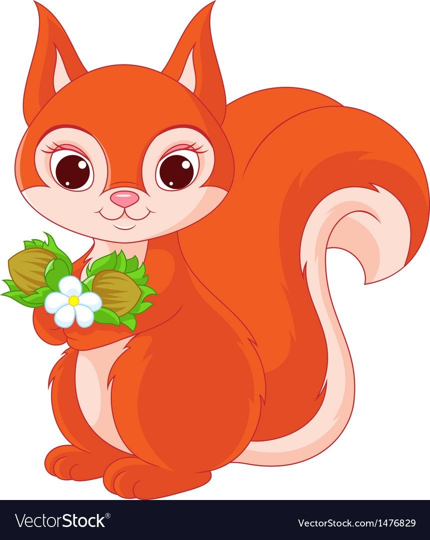 Белочка мультяшная