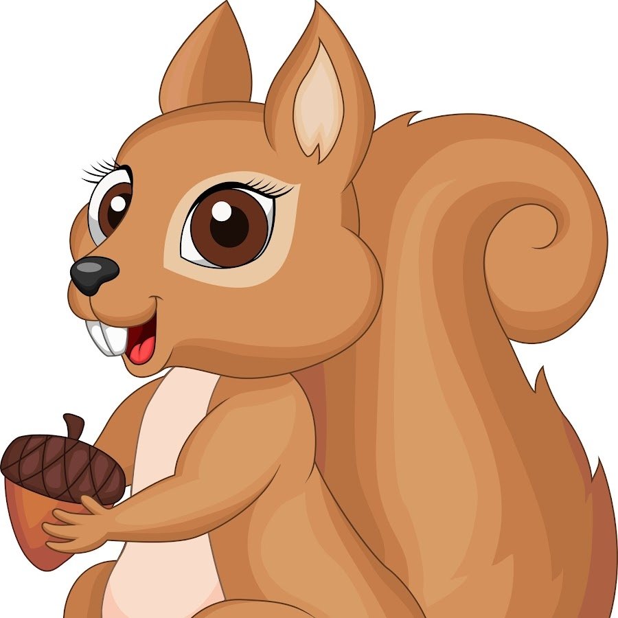 Белочка мультяшная