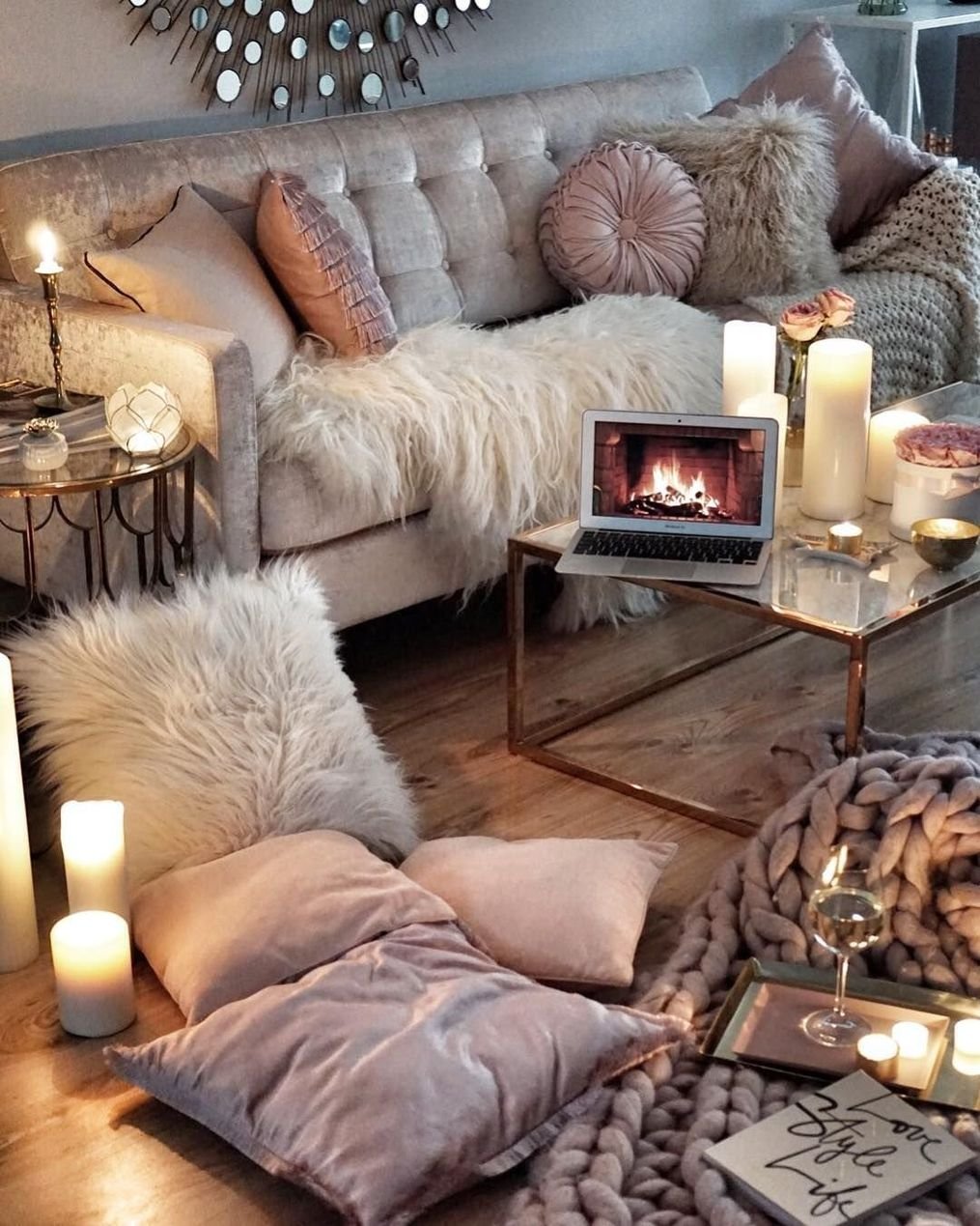 Уютный зимний интерьер