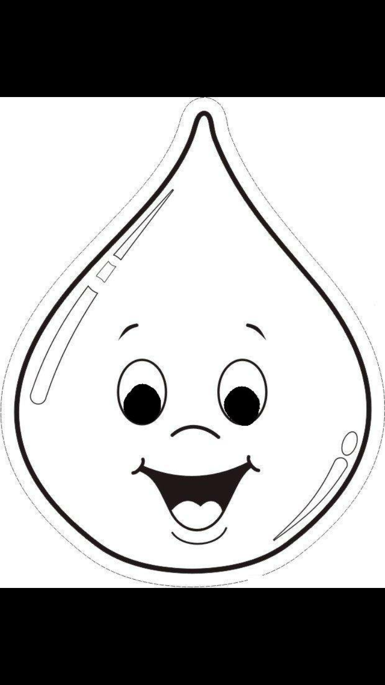 Капелька раскраска для детей