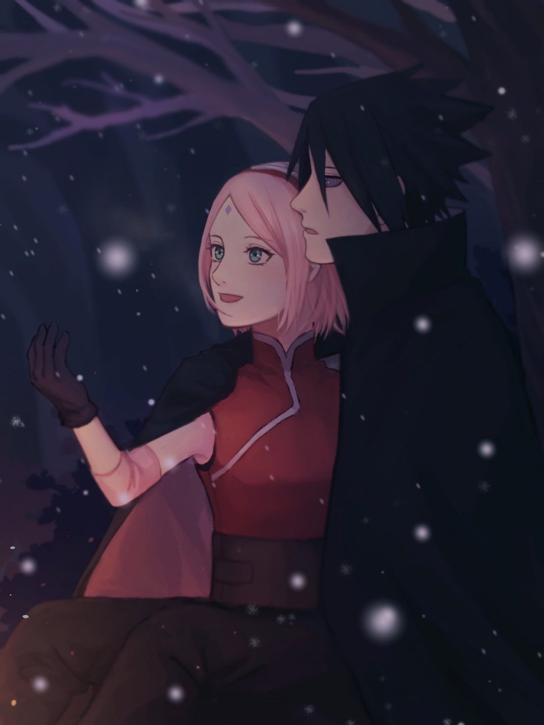 Сакура Харуно и Саске арт