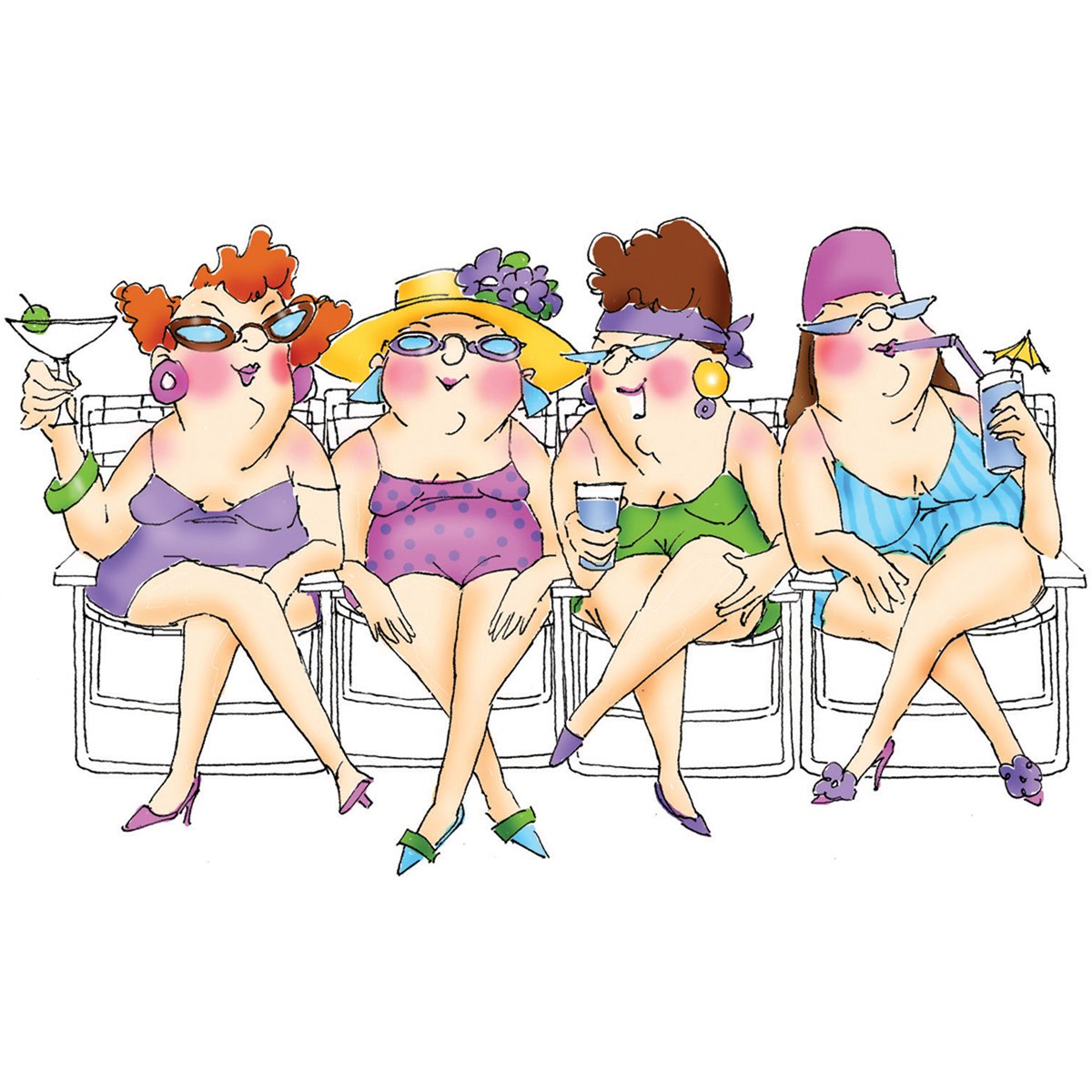 Смешные нарисованные женщины