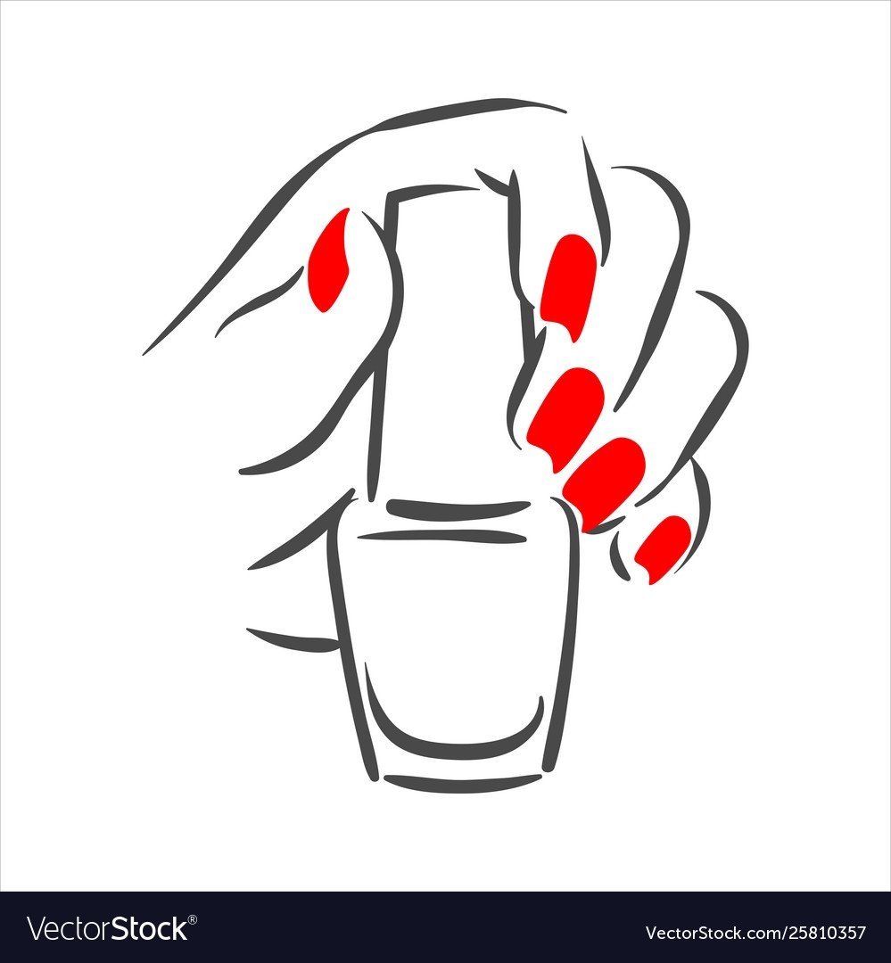 Силуэт руки с ногтями