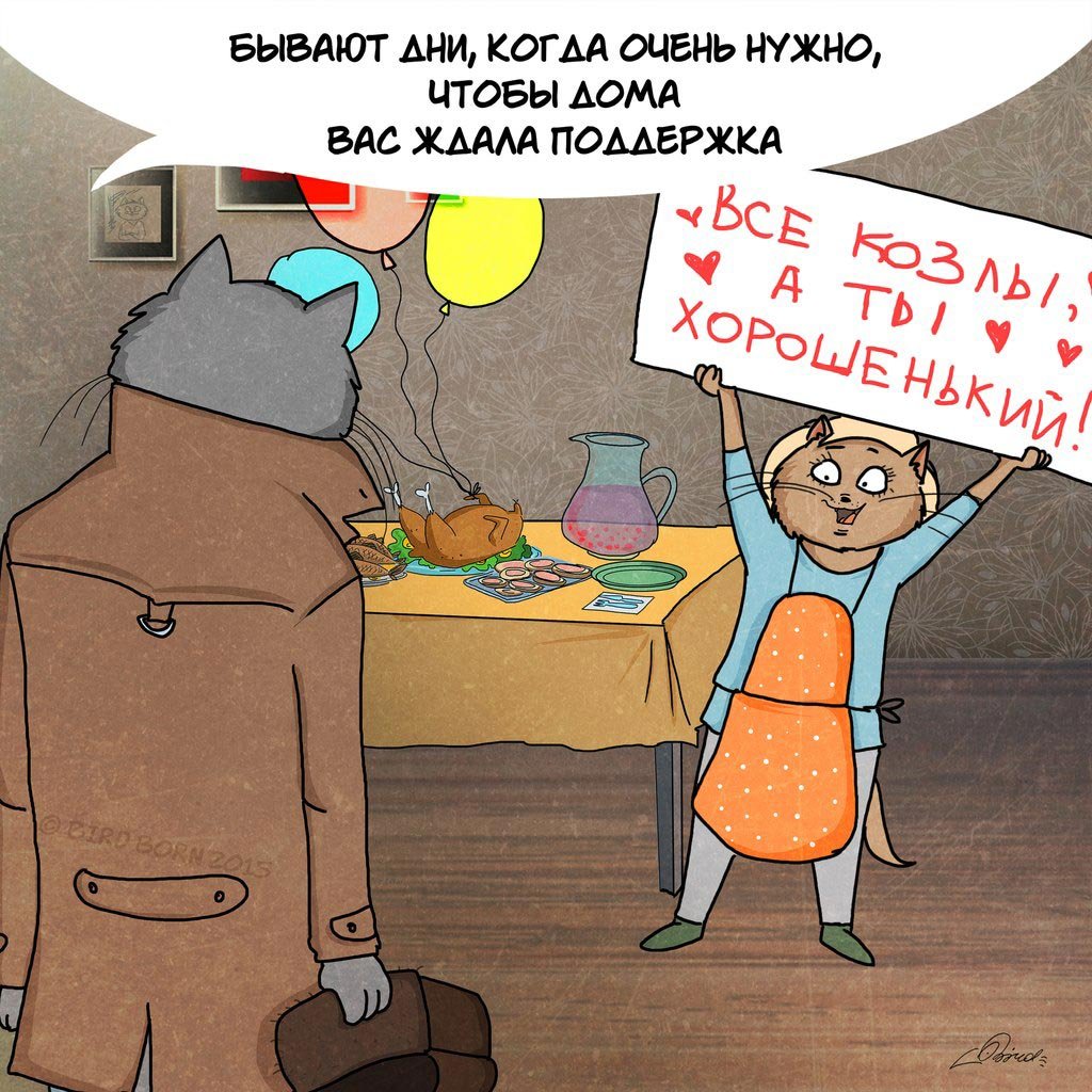 Много нарисованных котиков