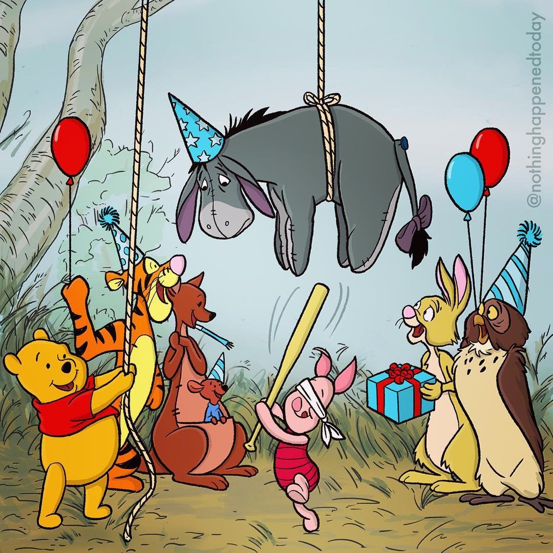 Винни пух Пятачок и ослик