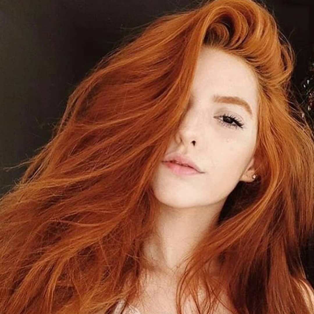 Крашеные рыжие волосы