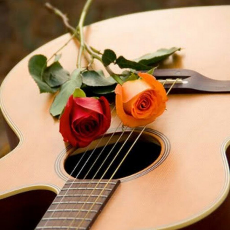 Электрогитара с цветами