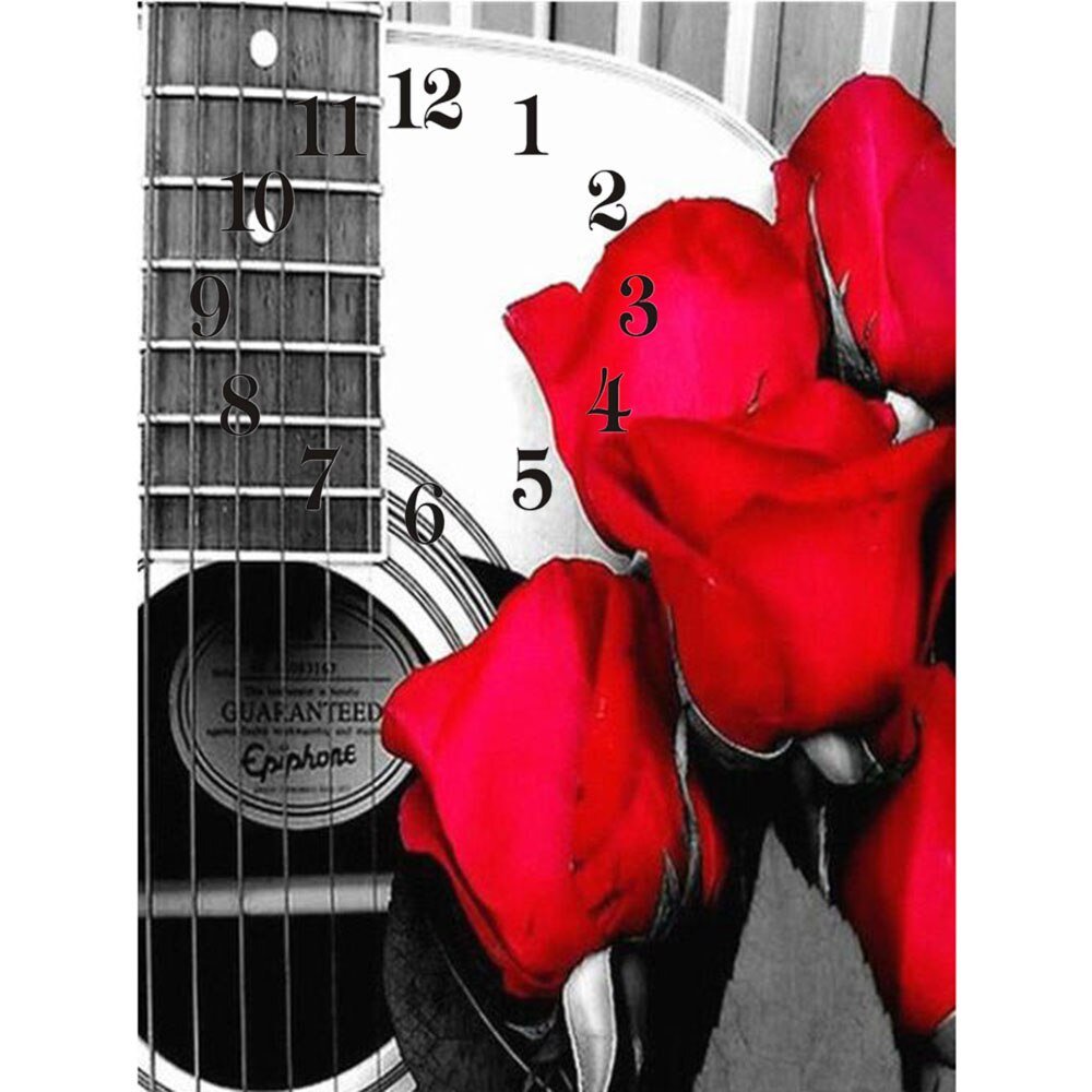 Алмазная мозайка розы и гитара