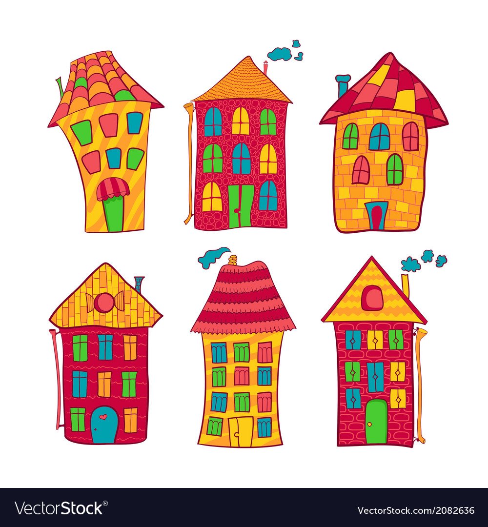 Разноцветные домики для детей