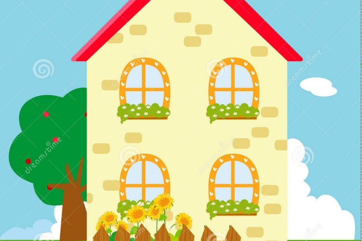 Домик с окошками для детей