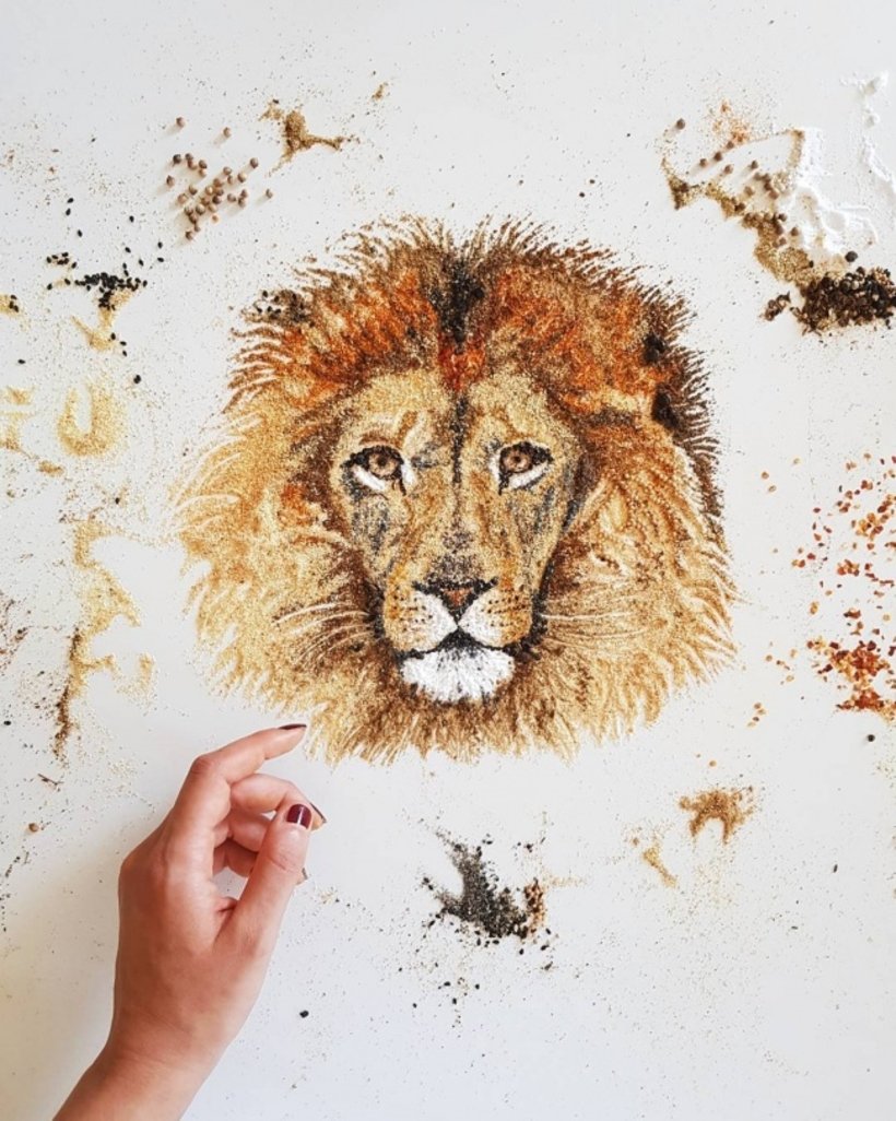 Картина креативная Лев